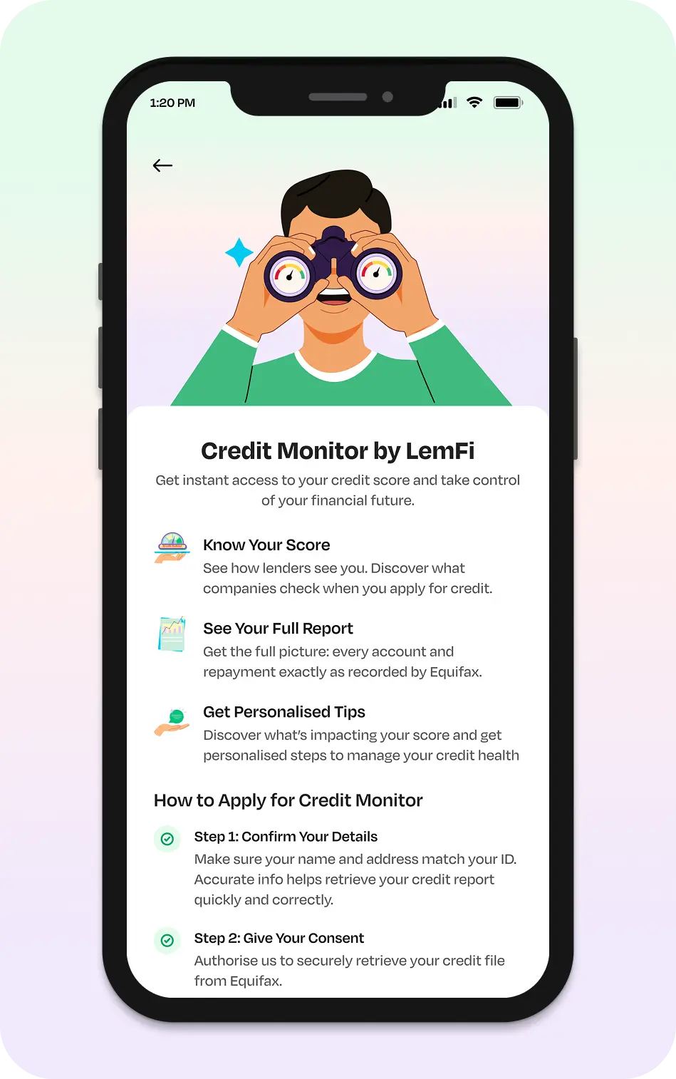 Credit Monitor app