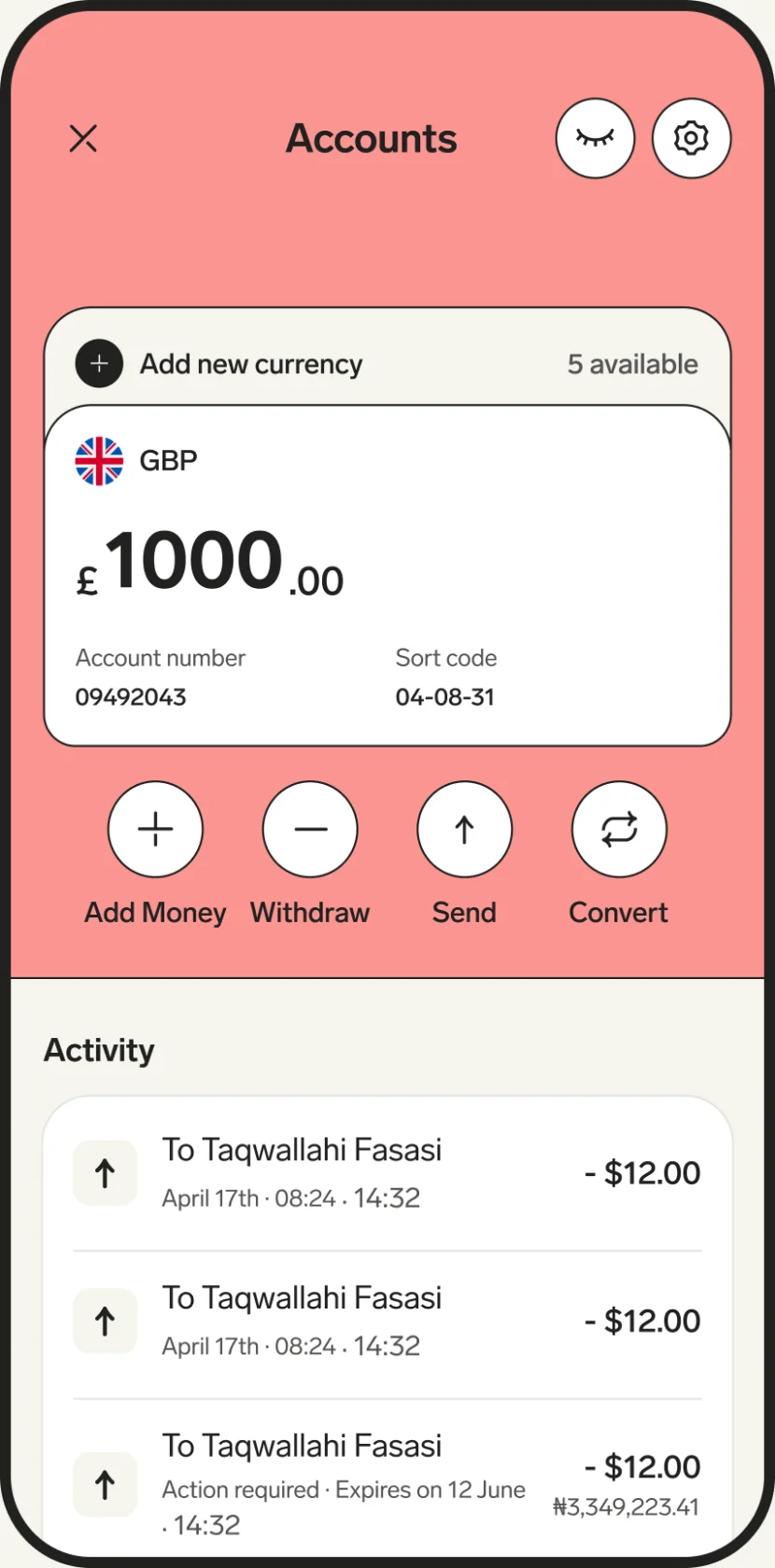 Go to Accounts